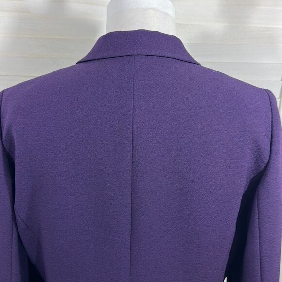 Tahari ASL Blazer Size 14 Split Bell-Sleeve Purple - Picture 9 of 13